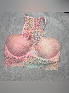 Victoria's Secret Pastel Ombre Lace Bralette - Pink & Mint